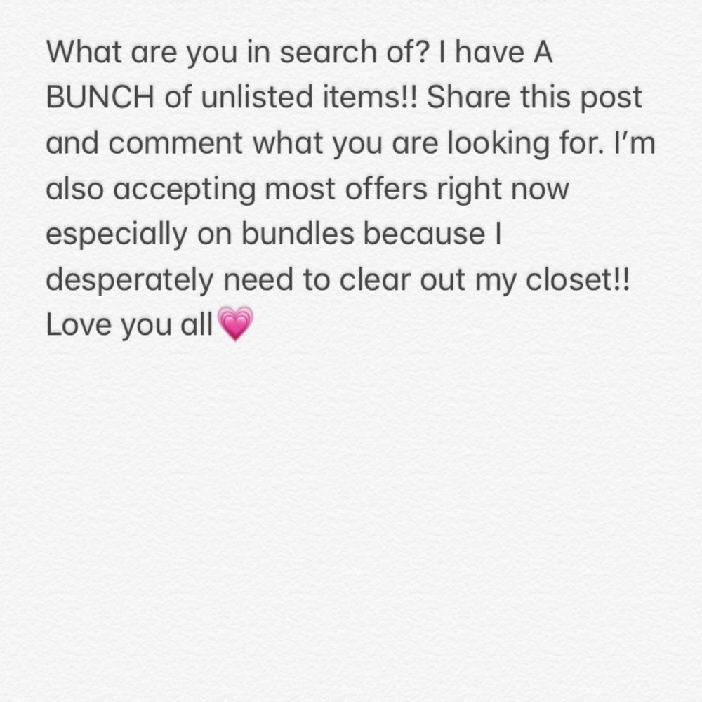What are you ISO? Unlisted items in my closet